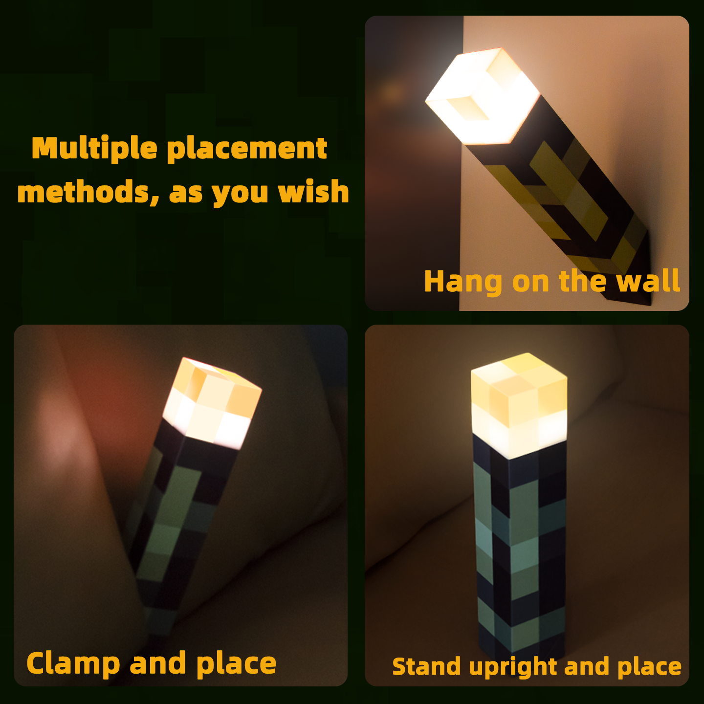 DIYCOM Seven-Color Pixel Night Light โ Automatic & Manual Color Switching, Two Transformation Modes, Eco-Friendly & Safe