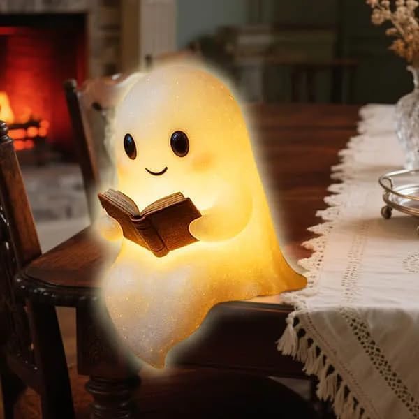Cute Ghost Reading Lamp, 3D LED Ghost Night Light