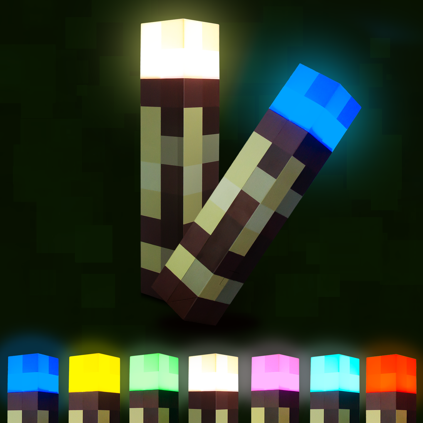 DIYCOM Seven-Color Pixel Night Light โ Automatic & Manual Color Switching, Two Transformation Modes, Eco-Friendly & Safe