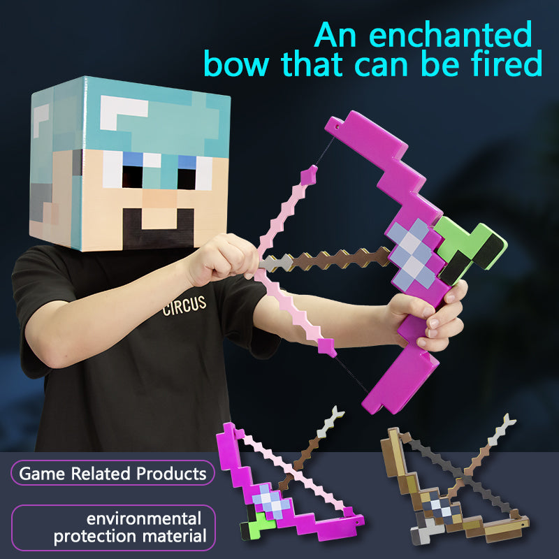 Pixel Bow & Arrow – Game-Inspired Prop, Safe & Eco-Friendly Material, Realistic Pixel Design for Immersive Play