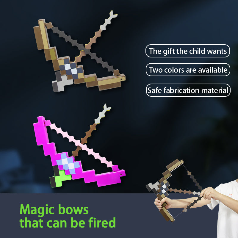 Pixel Bow & Arrow – Game-Inspired Prop, Safe & Eco-Friendly Material, Realistic Pixel Design for Immersive Play