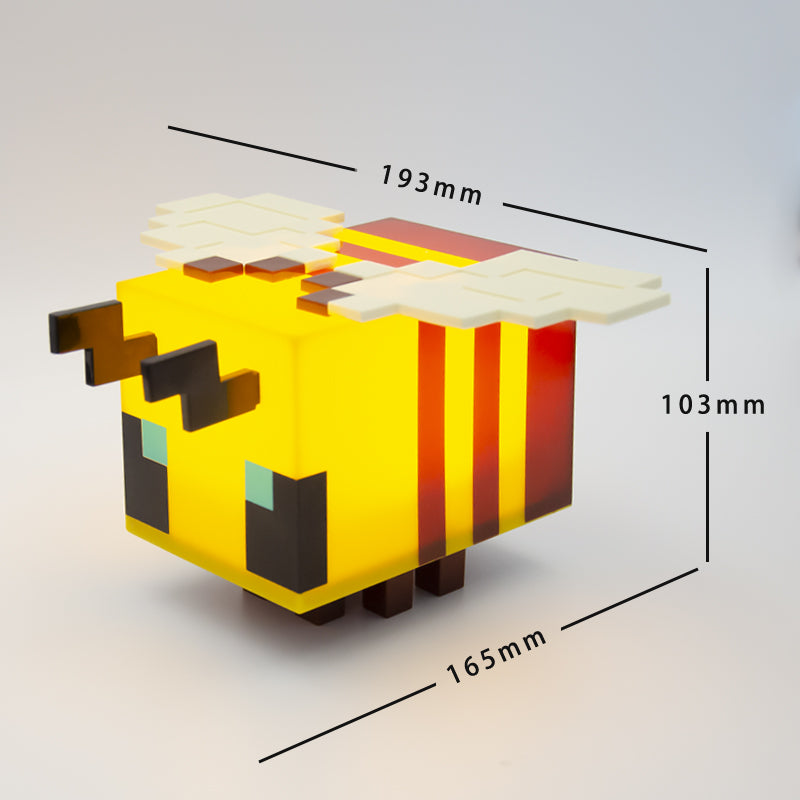 Pixel Pet: Bee Lamp โ Cute Pixel Bee Night Light, Soft LED Glow, One-Button Control, USB Rechargeable, Game-Inspired Decor