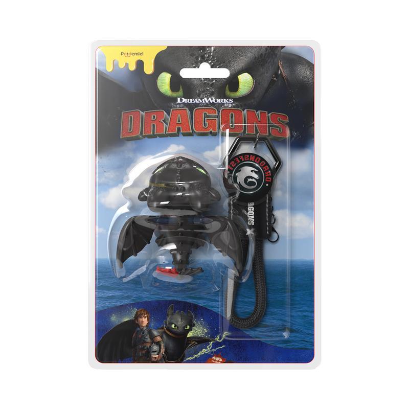 How to Train Your Dragon Night Fury Dragon Keychain Glow in the Dark Mini Dragon Pendant with Moving Wings