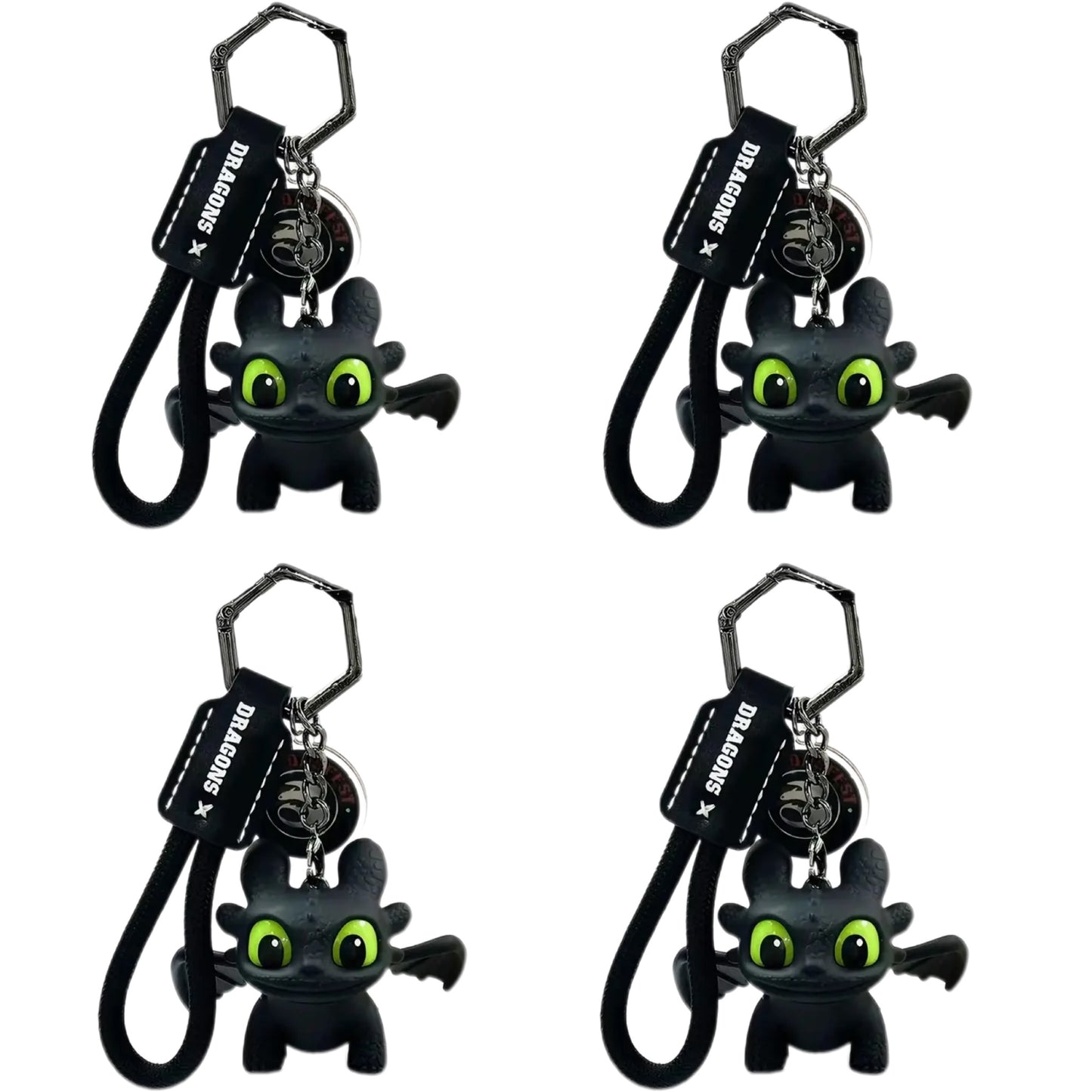 How to Train Your Dragon Night Fury Dragon Keychain Glow in the Dark Mini Dragon Pendant with Moving Wings