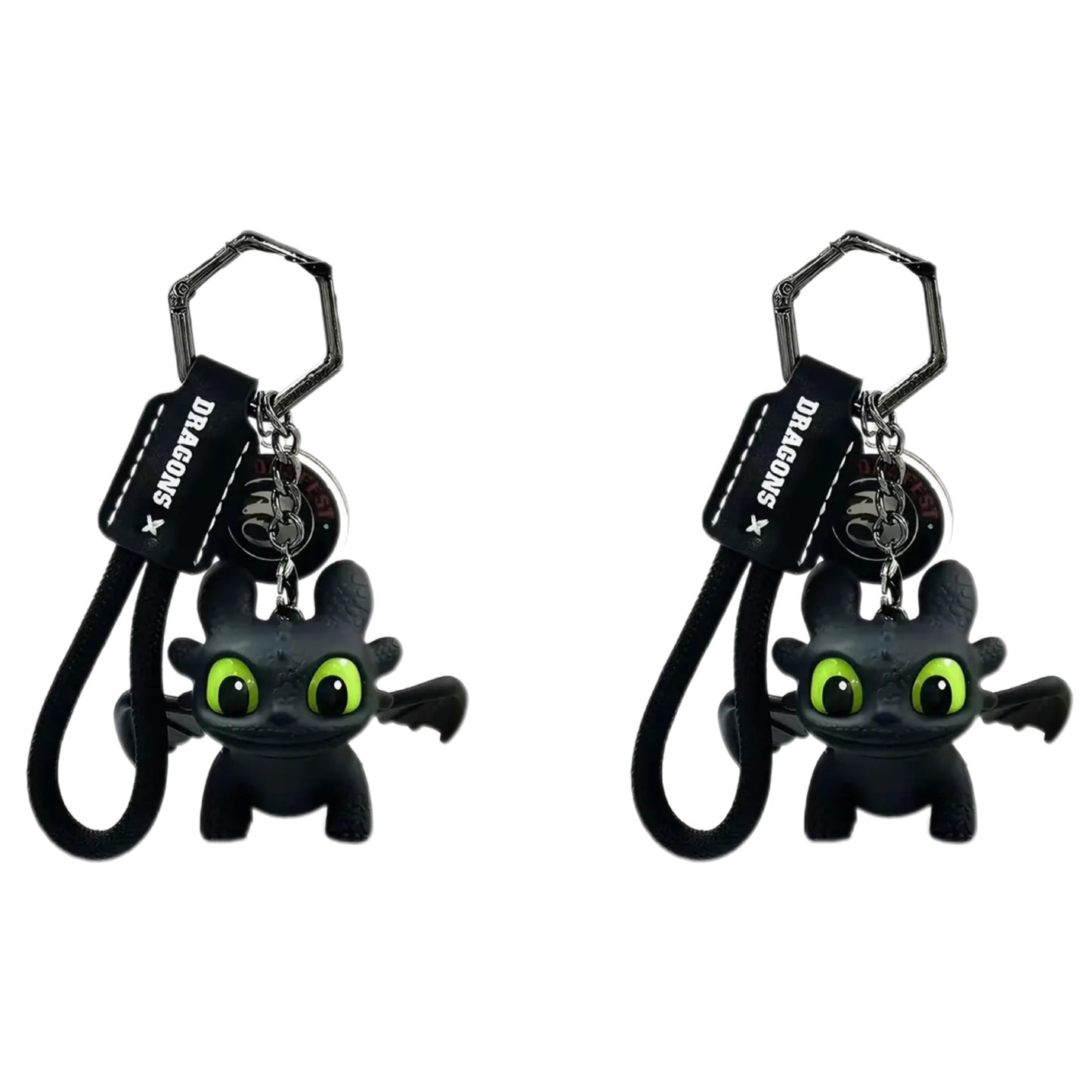 How to Train Your Dragon Night Fury Dragon Keychain Glow in the Dark Mini Dragon Pendant with Moving Wings
