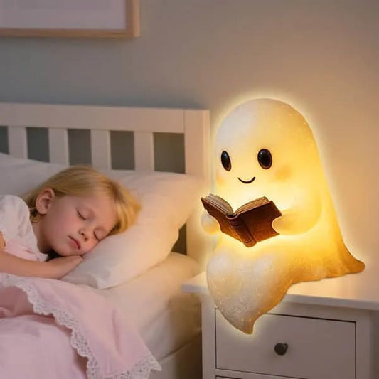 Cute Ghost Reading Lamp, 3D LED Ghost Night Light