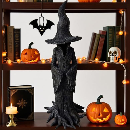 Cracker Barrel Witch Statue – Gothic Halloween Resin Figurine