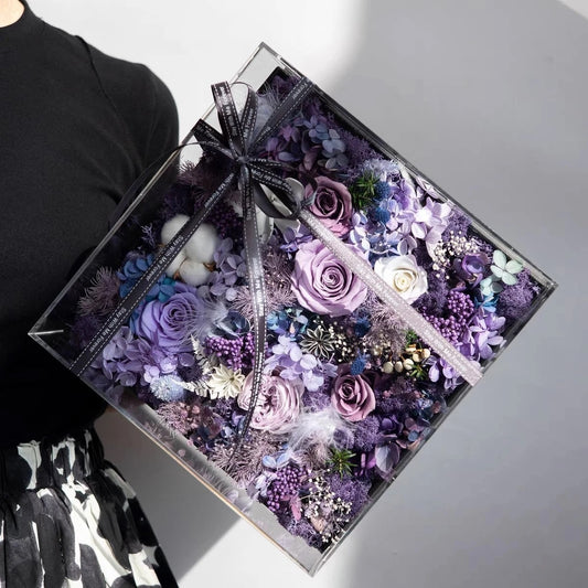 Timeless Beauty Preserved Flower in Glass Dome